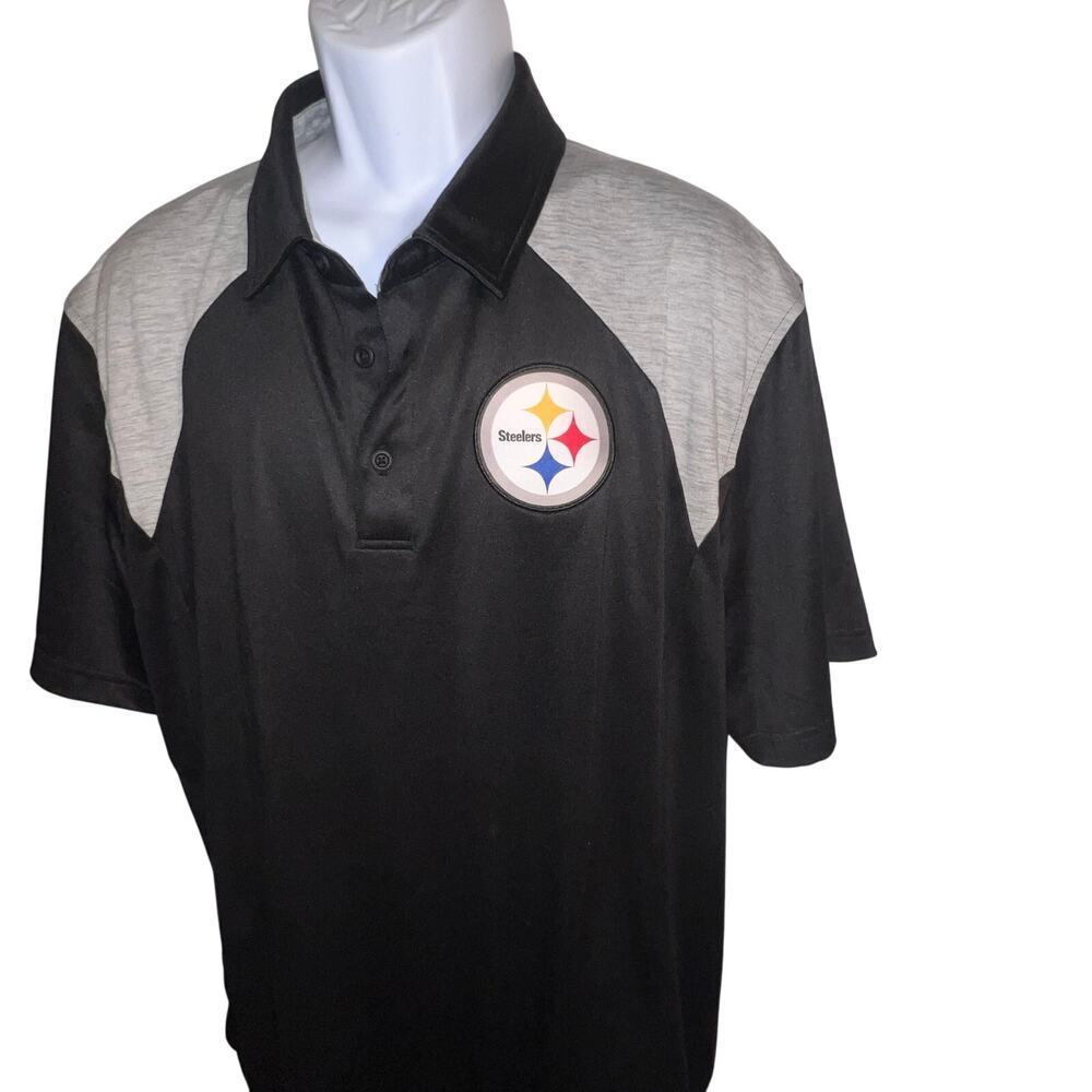Fanatics unisex sz XXL collar‎ 1/4 button polo jersey Pittsburgh Steelers logo
￼